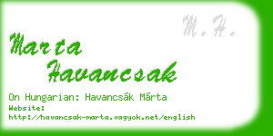 marta havancsak business card